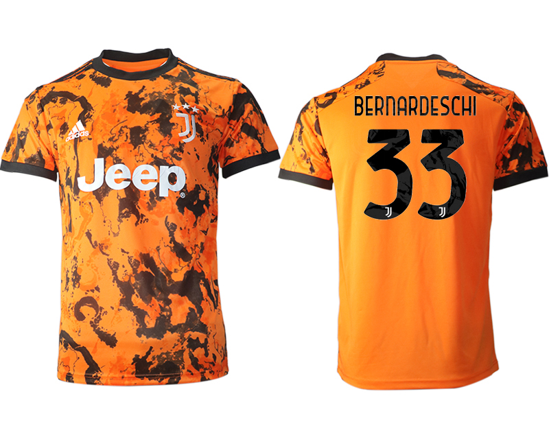 Men 2020-2021 club Juventus Second away aaa version #33 orange Soccer Jerseys